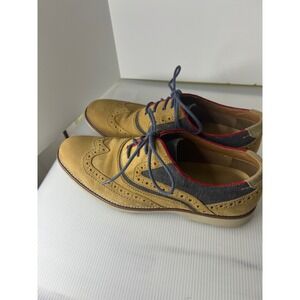 J Murphy Wingtip Oxford Shoes Tan Suede Mens Lace Up Casual Dress Comfort